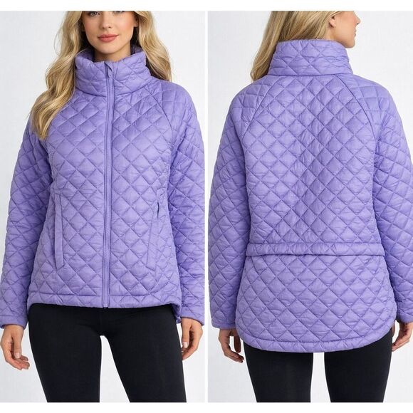 Athleta Jackets & Blazers - Athleta whisper featherless down purple puffer jacket size xxs